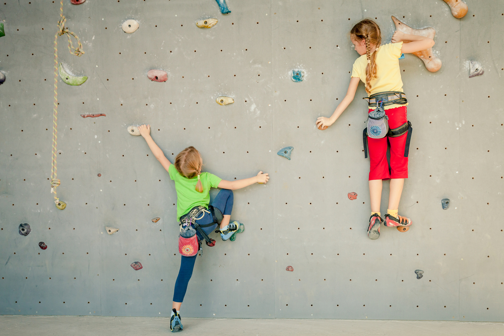 kids climbing at the vail vitality center